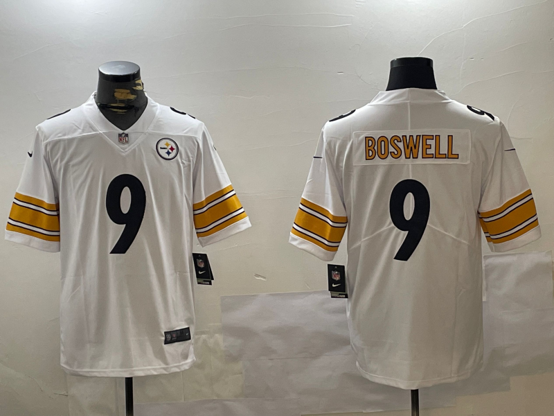 Men's Pittsburgh Steelers Chris Boswell #9 White Jersey